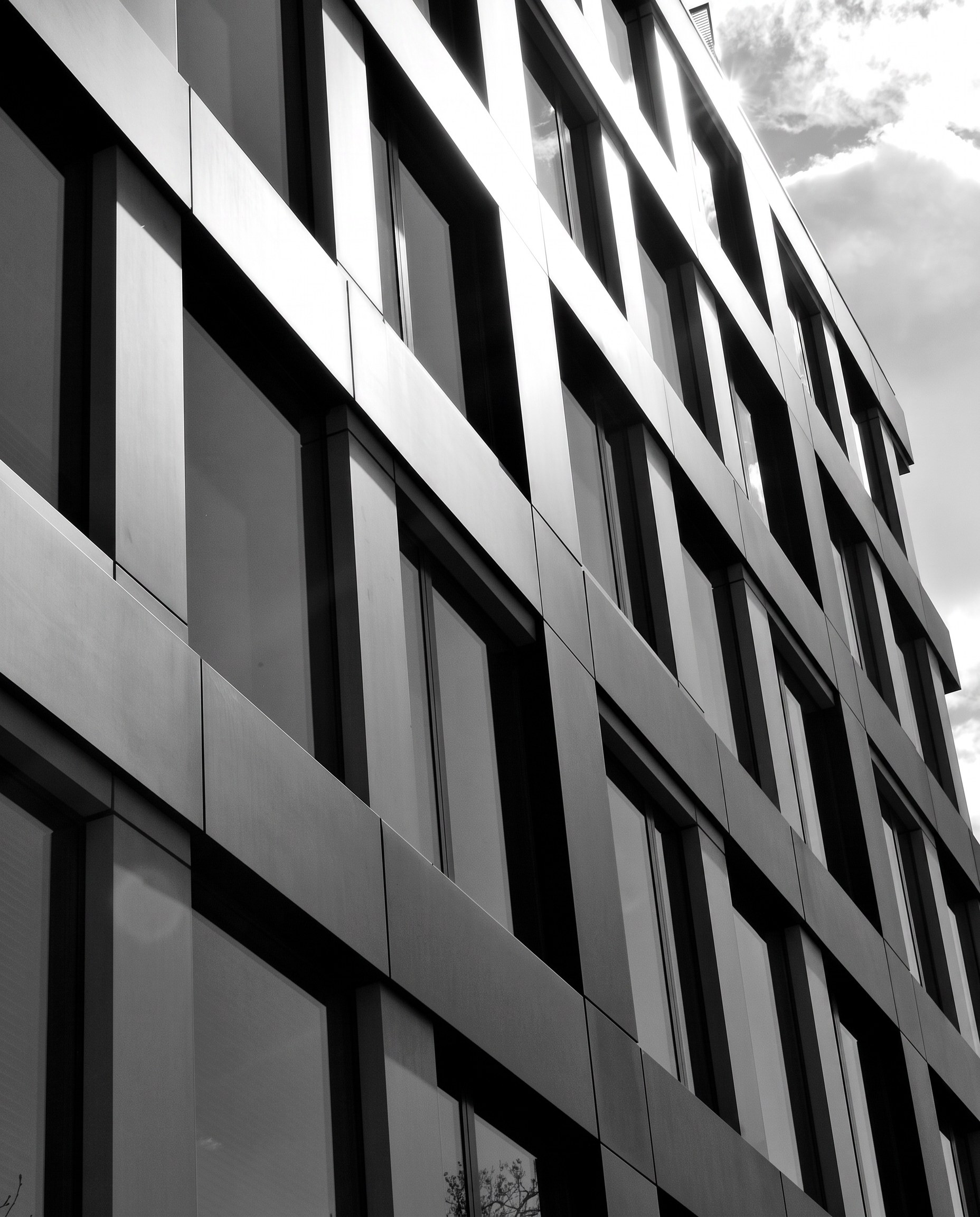 Modern commercial building facade
