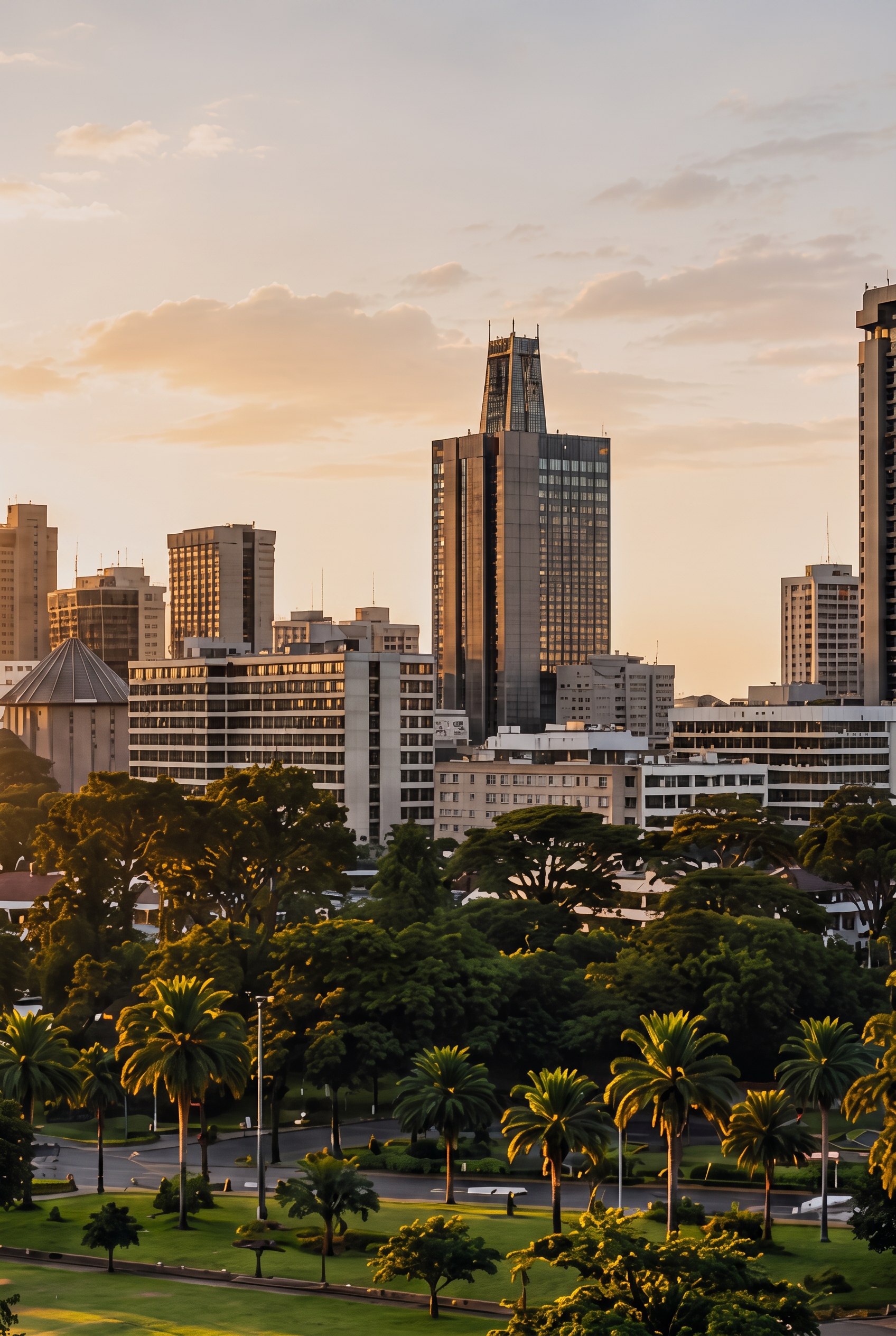 Nairobi cityscape with greenery